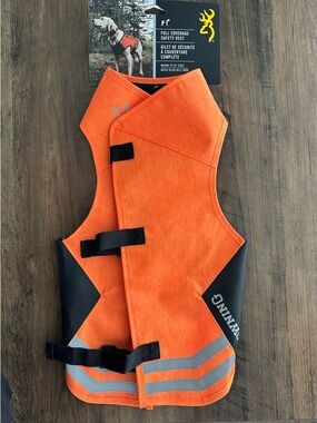 Browning Full Coverage Dog Safety Vest Orange Medium 27–34” Chest 🦌🐕